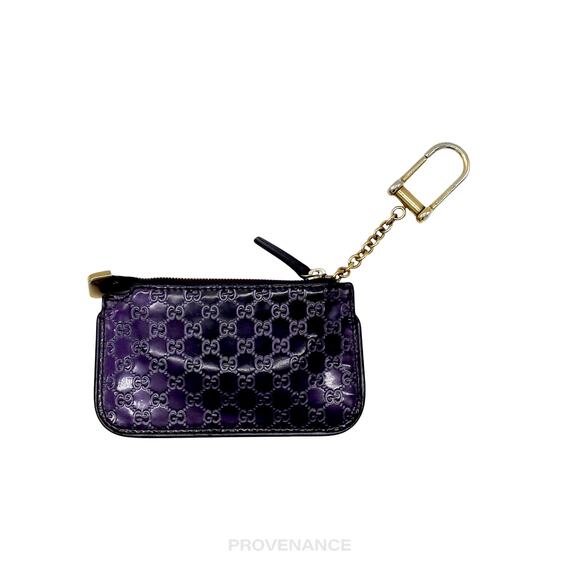 🔴 Gucci Key Pouch Cles - GG MicroGuccissima Patent Purple - Picture 2 of 6